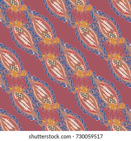 Cartoon handdrawn handmade doodles seamless pattern. Colorful detailed with lot objects backdrop. Seamless abstract hand-drawn waves pattern, wavy background. Zentangle inspired art
