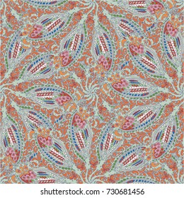 Cartoon handdrawn handmade doodles seamless pattern. Colorful detailed with lot objects backdrop. Seamless abstract hand-drawn waves pattern, wavy background. Zentangle inspired art