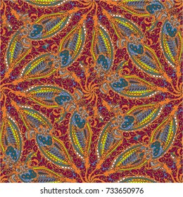 Cartoon handdrawn handmade doodles seamless pattern. Colorful detailed with lot objects backdrop. Seamless abstract hand-drawn waves pattern, wavy background. Zentangle inspired art