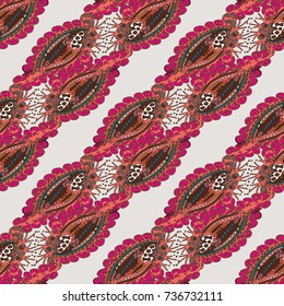 Cartoon handdrawn handmade doodles seamless pattern. Colorful detailed with lot objects backdrop. Seamless abstract hand-drawn waves pattern, wavy background. Zentangle inspired art