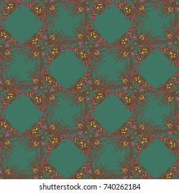 Cartoon handdrawn handmade doodles seamless pattern. Colorful detailed with lot objects backdrop. Seamless abstract hand-drawn waves pattern, wavy background. Zentangle inspired art