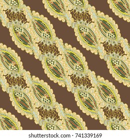 Cartoon handdrawn handmade doodles seamless pattern. Colorful detailed with lot objects backdrop. Seamless abstract hand-drawn waves pattern, wavy background. Zentangle inspired art