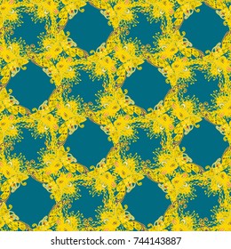 Cartoon handdrawn handmade doodles seamless pattern. Colorful detailed with lot objects backdrop. Seamless abstract hand-drawn waves pattern, wavy background. Zentangle inspired art