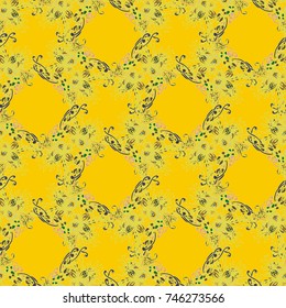 Cartoon handdrawn handmade doodles seamless pattern. Colorful detailed with lot objects backdrop. Seamless abstract hand-drawn waves pattern, wavy background. Zentangle inspired art