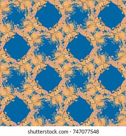 Cartoon handdrawn handmade doodles seamless pattern. Colorful detailed with lot objects backdrop. Seamless abstract hand-drawn waves pattern, wavy background. Zentangle inspired art