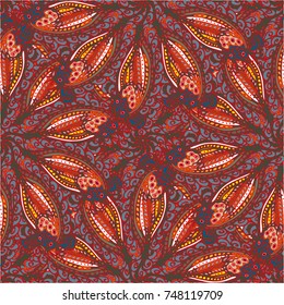 Cartoon handdrawn handmade doodles seamless pattern. Colorful detailed with lot objects backdrop. Seamless abstract hand-drawn waves pattern, wavy background. Zentangle inspired art