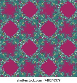 Cartoon handdrawn handmade doodles seamless pattern. Colorful detailed with lot objects backdrop. Seamless abstract hand-drawn waves pattern, wavy background. Zentangle inspired art
