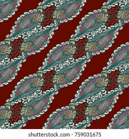 Cartoon handdrawn handmade doodles seamless pattern. Colorful detailed with lot objects backdrop. Seamless abstract hand-drawn waves pattern, wavy background. Zentangle inspired art