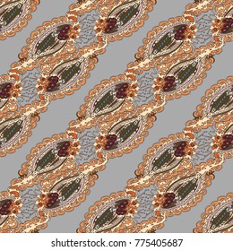 Cartoon handdrawn handmade doodles seamless pattern. Colorful detailed with lot objects backdrop. Seamless abstract hand-drawn waves pattern, wavy background. Zentangle inspired art