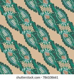 Cartoon handdrawn handmade doodles seamless pattern. Colorful detailed with lot objects backdrop. Seamless abstract hand-drawn waves pattern, wavy background. Zentangle inspired art