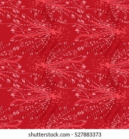 Cartoon handdrawn handmade and sewing doodles seamless pattern. Colorful detailed with lot objects vector backdrop. Seamless abstract hand-drawn waves pattern, wavy background. Zentangle inspired art