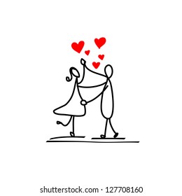 cartoon hand-drawn love character