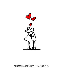 cartoon hand-drawn love character