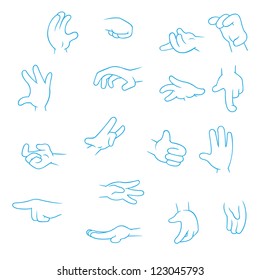 Cartoon Hands Collection Set Variety Vector Stock Vector (Royalty Free ...