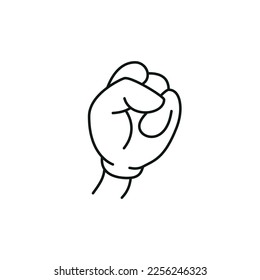 cartoon hands. Comic arms with fingers outline various gestures, cartoon character body parts. isolated vector set. Gesture hand finger count, thumb gesturing illustration eps 10