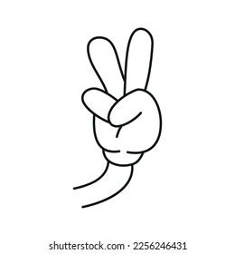 cartoon hands. Comic arms with fingers outline various gestures, cartoon character body parts. isolated vector set. Gesture hand finger count, thumb gesturing illustration eps 10