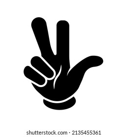 Cartoon hands gesture. Traditional cartoon white glove. Vector clip art illustration.Isolated on a blank background which can be edited and changed colors.