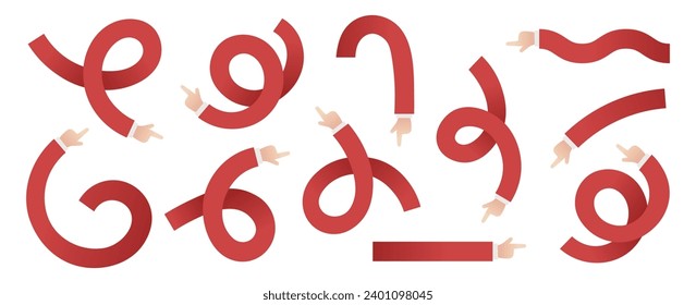 Cartoon hands with pointing fingers.