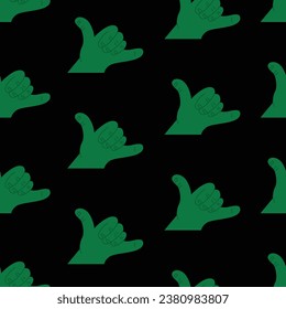 Cartoon hands seamless pattern abstract drawn comic. Set of Hand color different signs, gestures and symbols. Palm and fingers. Modern flat style. Vector illustration isolated on background