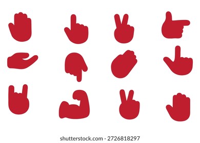 Cartoon hands showing different numbers and gestures