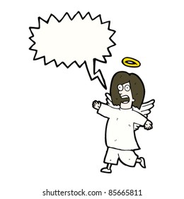 cartoon happy angel