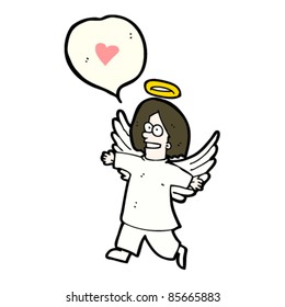 cartoon happy angel