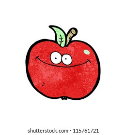 cartoon happy apple