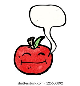 manzana feliz con dibujos animados