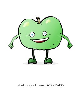 cartoon happy apple character