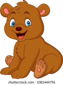 Cartoon happy baby bear