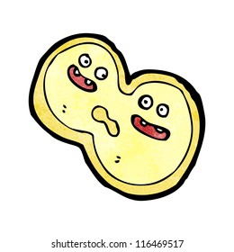 cartoon happy bacteria