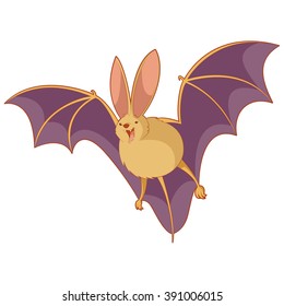 Cartoon happy bat