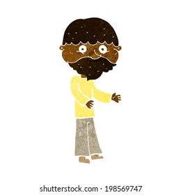 cartoon happy bearded man