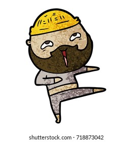 cartoon happy bearded man