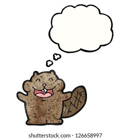 cartoon happy beaver