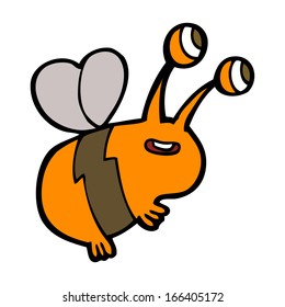 abeja feliz de dibujos animados