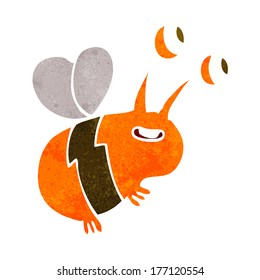 cartoon happy bee