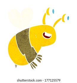 cartoon happy bee