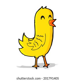 pájaro feliz de dibujos animados