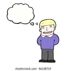 cartoon happy blond man