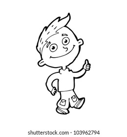 cartoon happy boy
