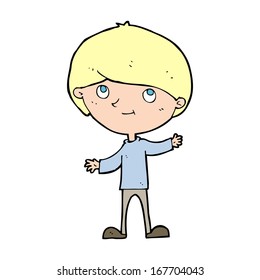 niño feliz de dibujos animados