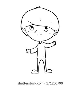 cartoon happy boy