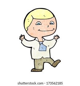 niño feliz de dibujos animados