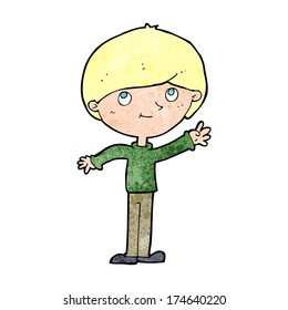 niño feliz de dibujos animados