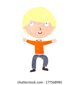 niño feliz de dibujos animados