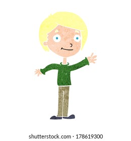 niño feliz de dibujos animados