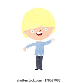 niño feliz de dibujos animados
