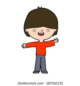 cartoon happy boy