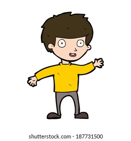 niño feliz de dibujos animados